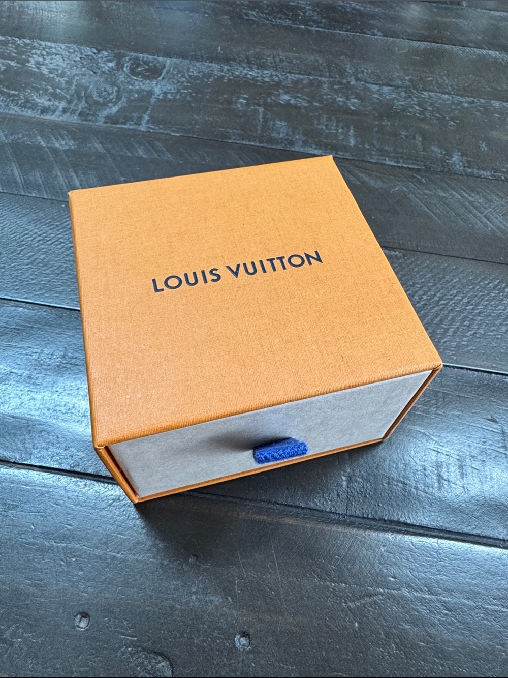 Louis Vuitton Orange Box with Blue Pull Tab